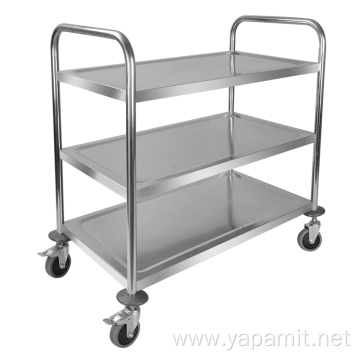 Round Tube Three Layer Dining Trolley